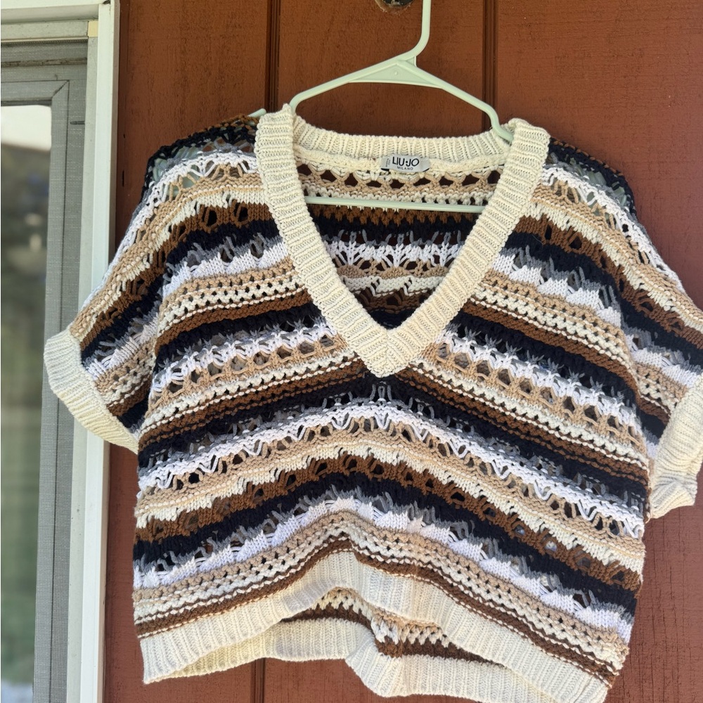 Liu Jo Knit V Sweater Tee, Italian